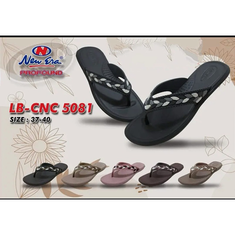 SANDAL JAPIT KARET WANITA NEW ERA LB CNC 5081 SIZE 37-40 100-% ORIGINAL BY NEW ERA