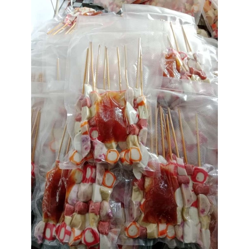 Sate Suki/Sate Seafood isi 10 press vacum + bumbu