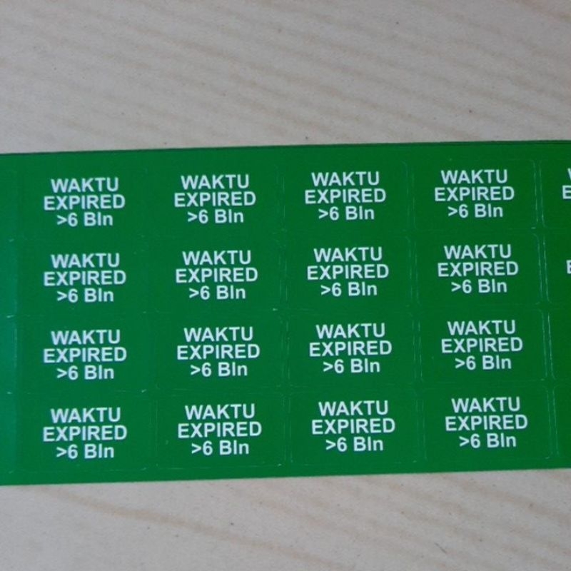 

Stiker Label Expired Hijau >6bulan