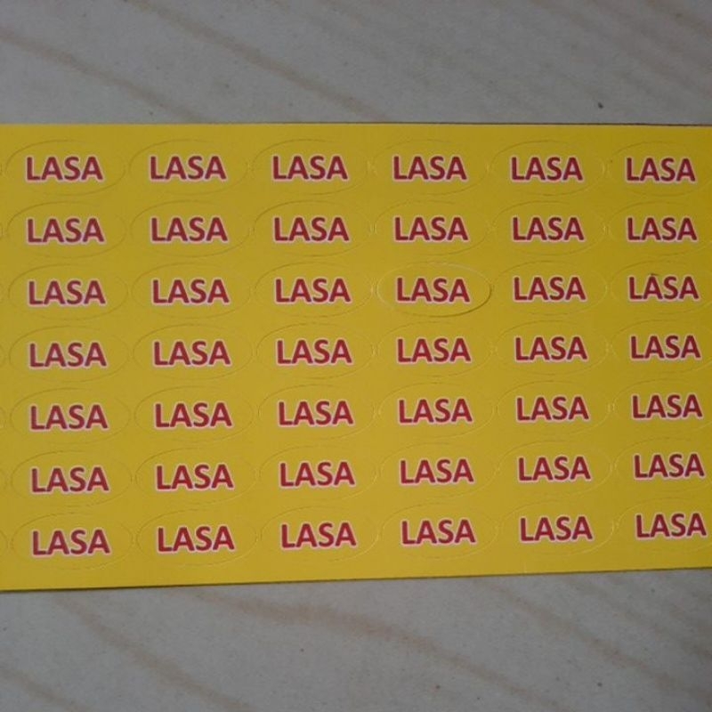 

Stiker Label Lasa Kuning Oval