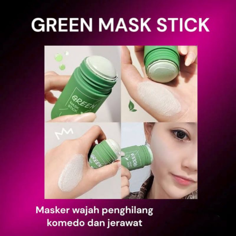 GREEN MASK STICK  Original 100% / Meidian Green Mask Stick / Masker Green Tea / Green Mask Stick /