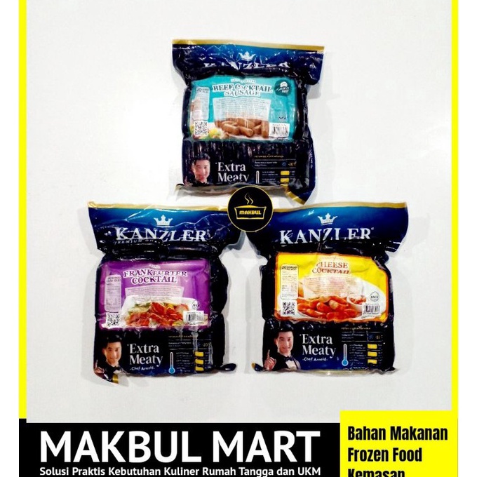 

TERBARU KANZLER Beef Cheese Frankfurter Cocktail 5gr