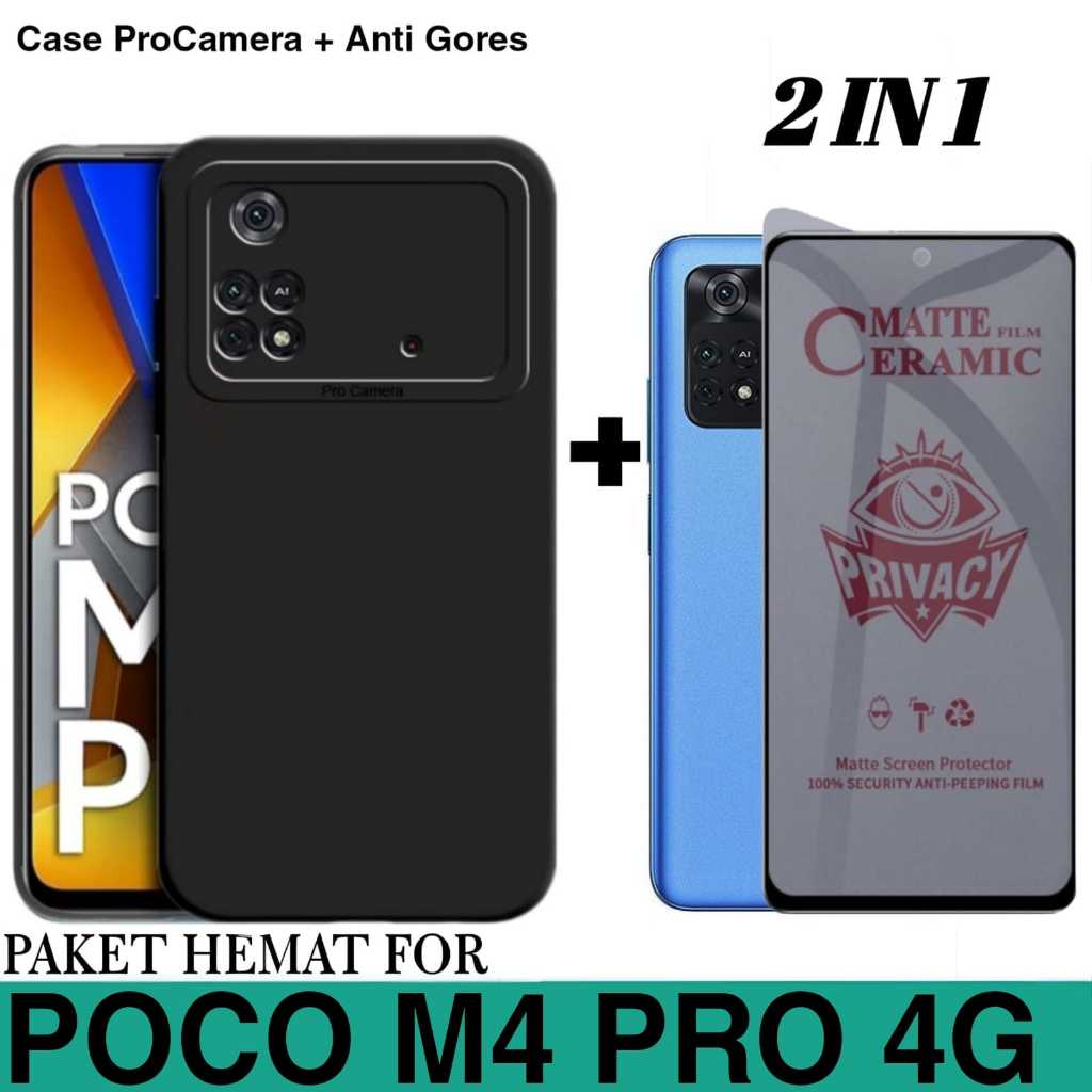 SOFT CASE XIAOMI POCO M4 PRO 4G CASE LIQUID PRO CAMERA FREE CERAMIC ANTI SPY