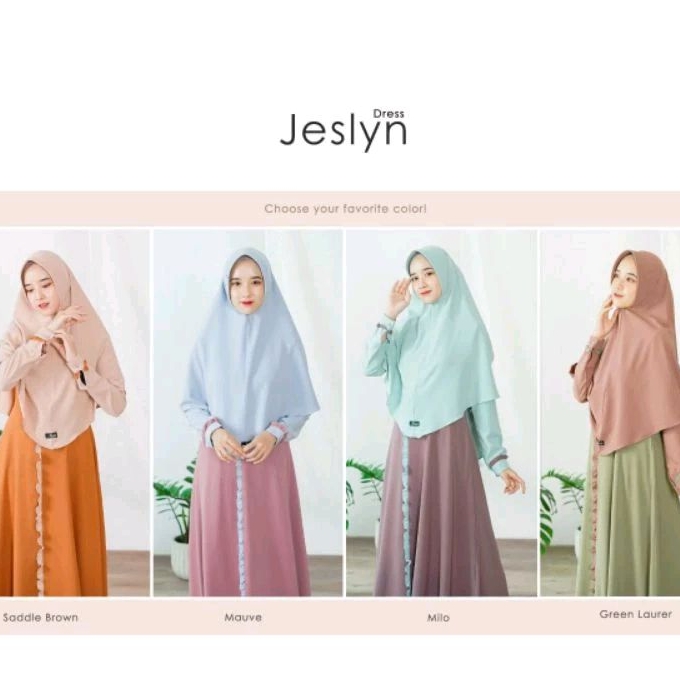 GAMIS JESLYN SET KHIMAR  DRESS BY AZAMKA