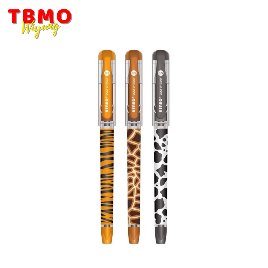 

( 1 Pcs ) TBMO Bolpen / Gel Pen Kenko Zoo 0.5mm KE-20