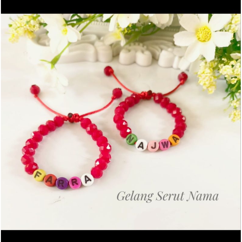Gelang Serut Anak Custom Nama