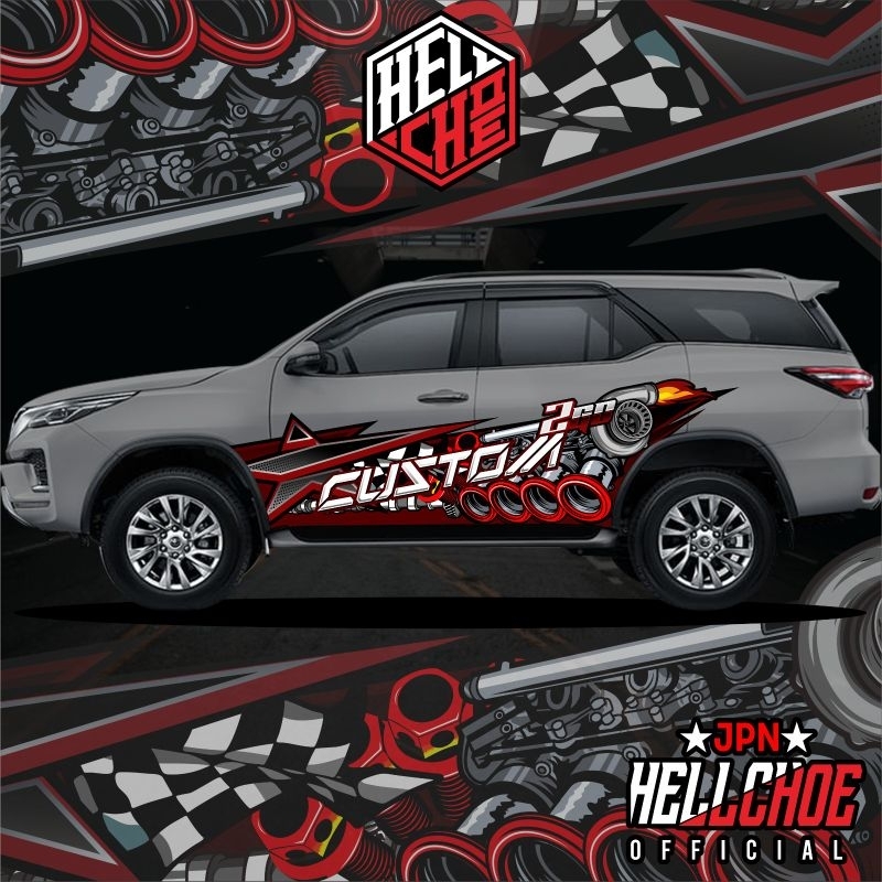 Stiker Striping Livery Mobil FORTUNER PAJERO INNOVA