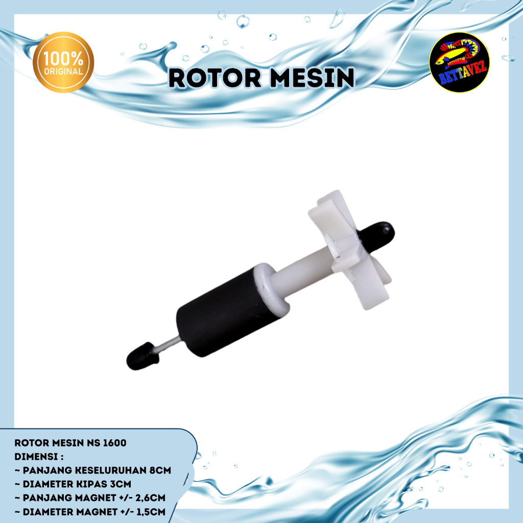ROTOR MESIN NS 1600 NIKITA STAR MAGNET POMPA CELUP AQUARIUM NS 1600 NIKITA STAR