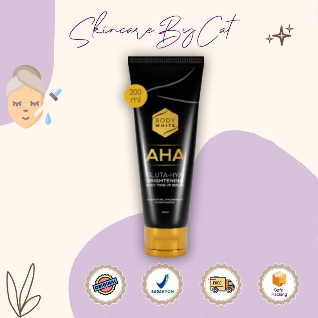 BODY WHITE AHA Brightening Body Tone Up Serum 200ml-Lotion Badan