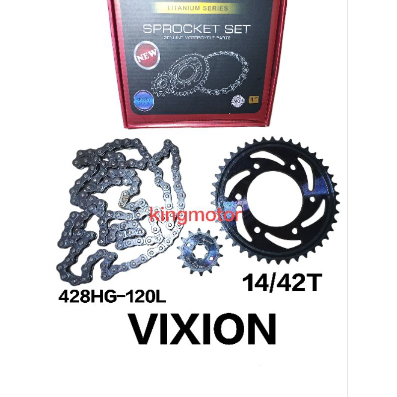 GIR SET GEAR PAKET KGW VIXION TITANIUM SEPU BAJA KUALITAS SUPER