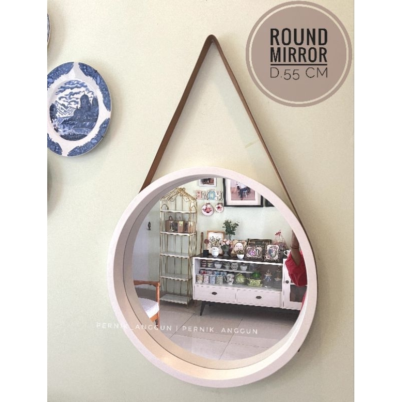 Cermin Bulat Round Mirror Cermin estetik