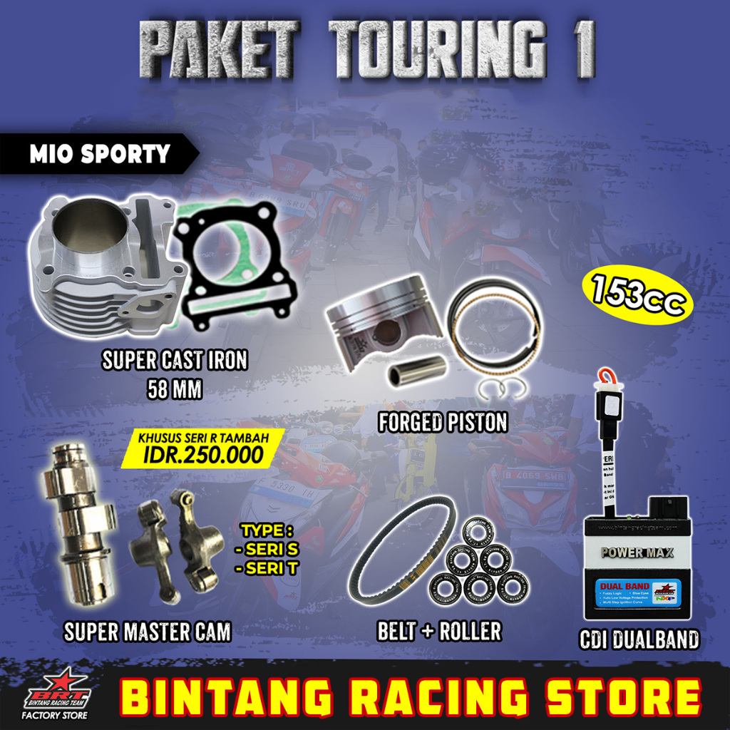 PAKET TOURING BRT MIO SPORTY MIO SMILE MIO KARBURATOR