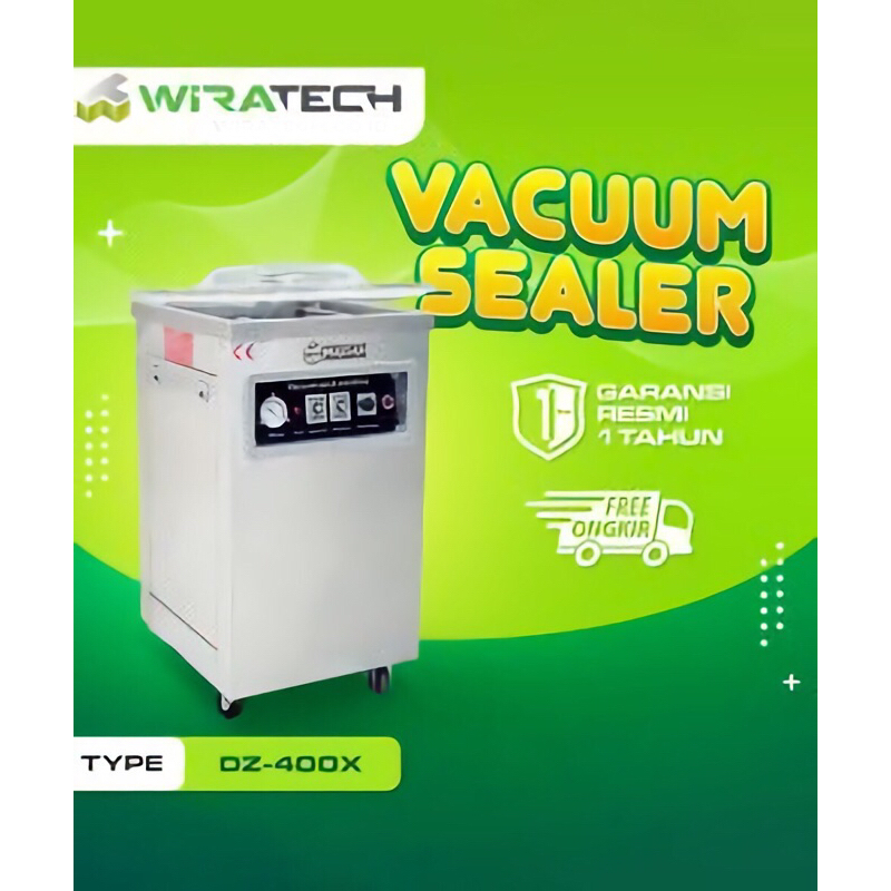 Mesin Vakum Wirapax DZ-400X - Vacuum Sealer Stainless Steel 400x330x120mm