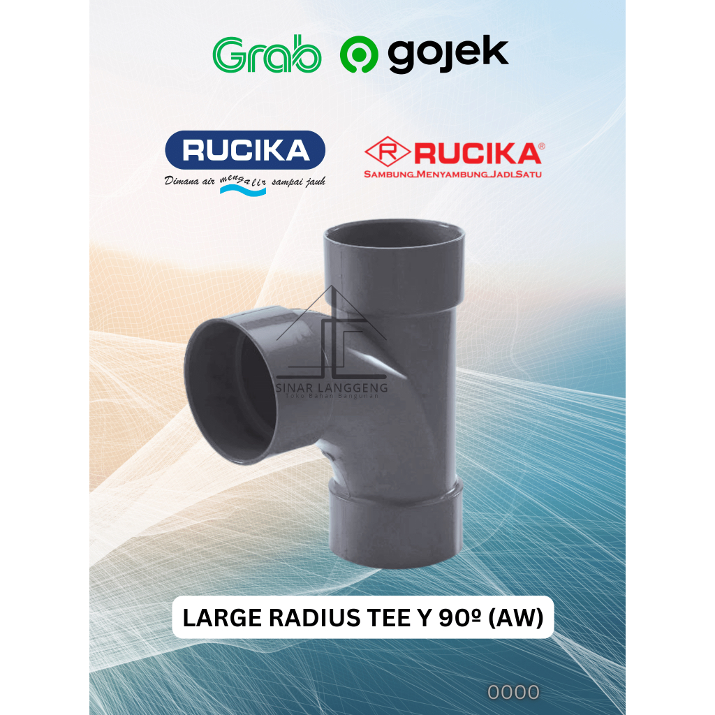 LARGE RADIUS TEE (AW) PVC 4X11/2" RUCIKA, TEE Y 90º RCK 4 X1 1/2 INCH