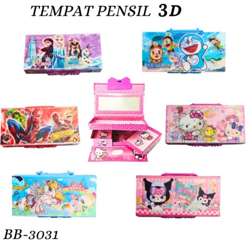 

HARGA GROSIR (1PCS) KOTAK PENSIL 3D AUTOMATIC KUNCI BB-3031