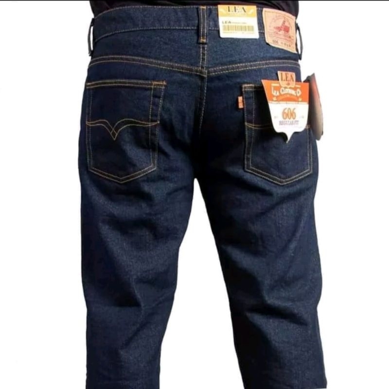 CELANA PANJANG JEANS PRIA LEA 606 BLUE BLACK
