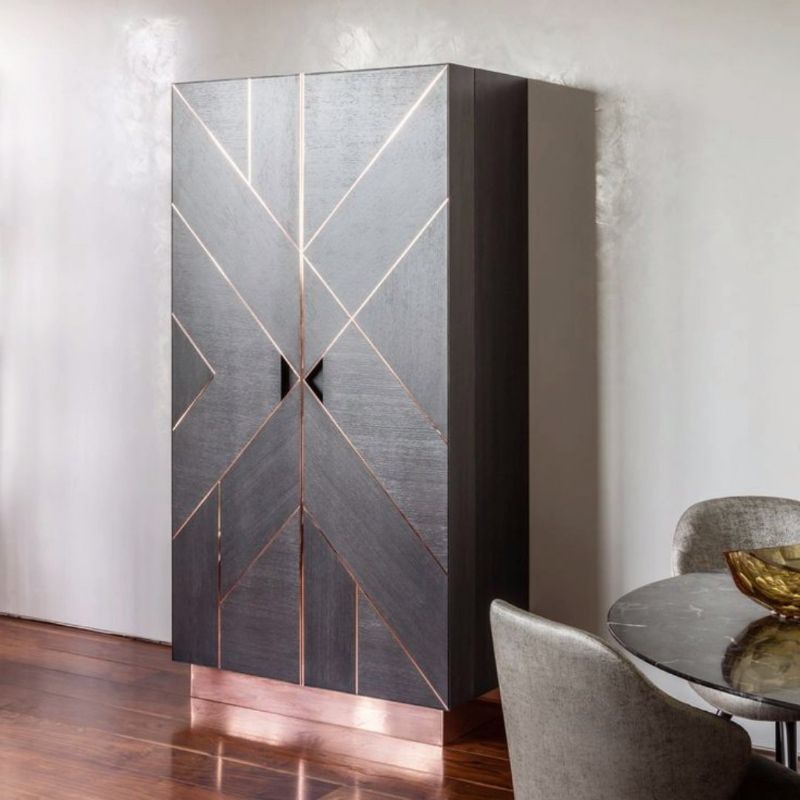 LEMARI MINIMALIS 2 PINTU KAYU JATI