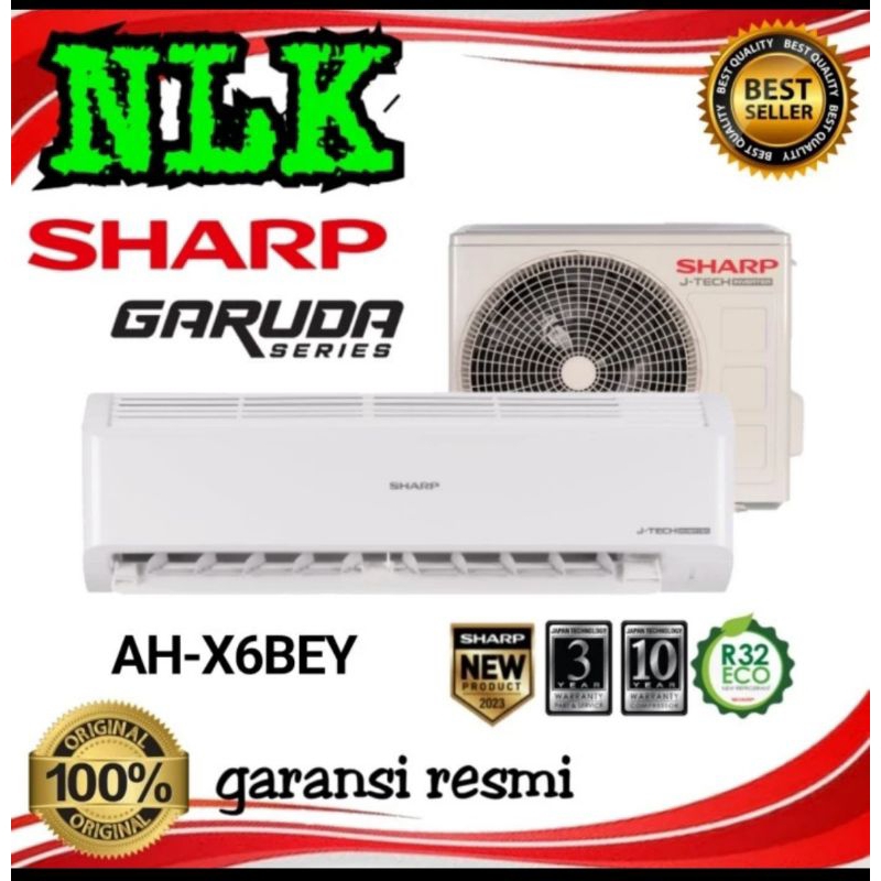 AC Sharp Inverter 1/2 PK AH - X 6 BEY/6ZY  R32 HARGA UNIT ONLY- PASANG INSTALASI AH - X6BEY