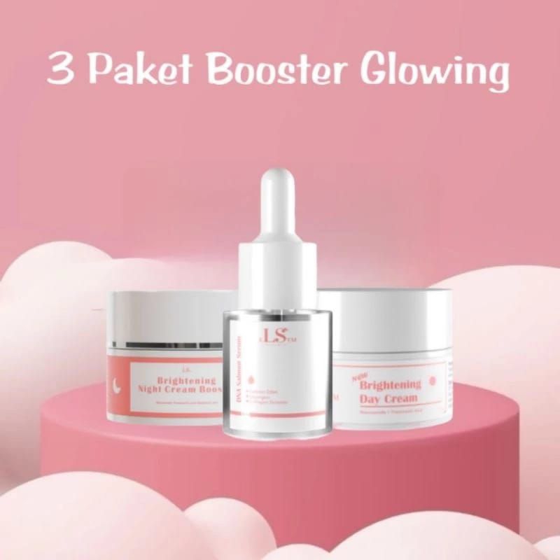 paket hemat dapat/3/ls skincare cream siang dan malam + serum DNA salmon//Retinol BPOM