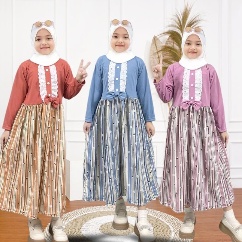 Gamis anak perempuan terbaru usia 3-10 tahun gamis anak Remaja baju lebaran anak gamis ngaji anak us