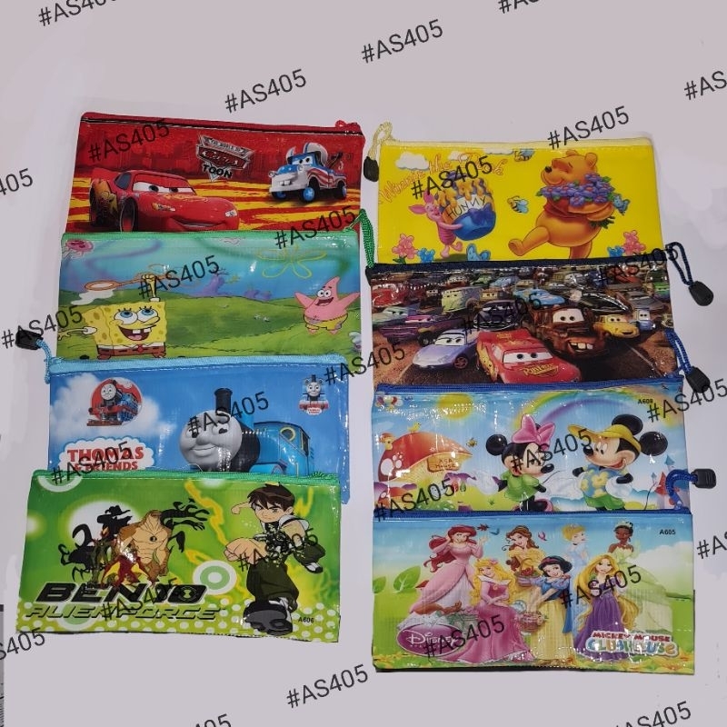 

Pouch / Map Data / Organizer / Tas Plastik Kartun Fancy Princess Ben 10 Pooh Cars Mickey Spongebob Thomas