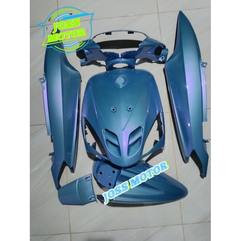 Cover body ful set bodi halus Yamaha Mio sporty sporti warna biru telor telur asin telsin lembayung 