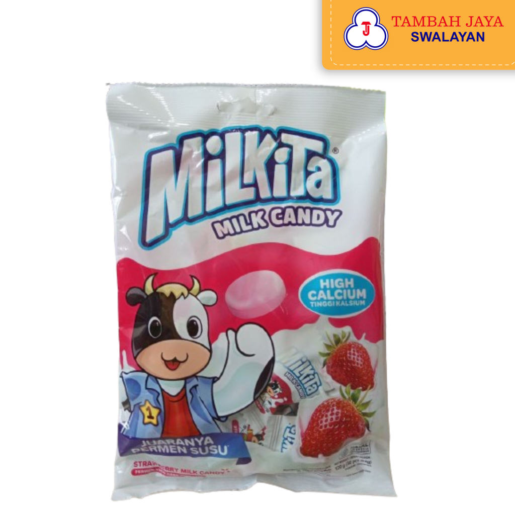 

Permen Milkita Strawberry 120gr 30pcs