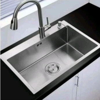 Kitchen Sink stainless 304 satu lubang 8050 body only/bak cuci piring 1 lubang Sink minimalis/ wasta