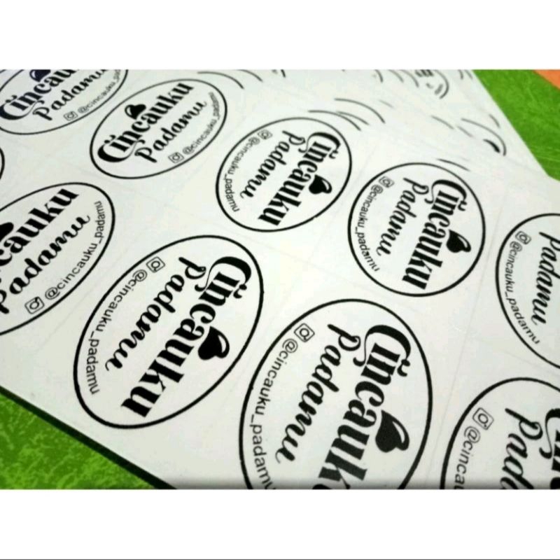 

500 PCS STICKER TEMPEL Minuman Logo Sendiri