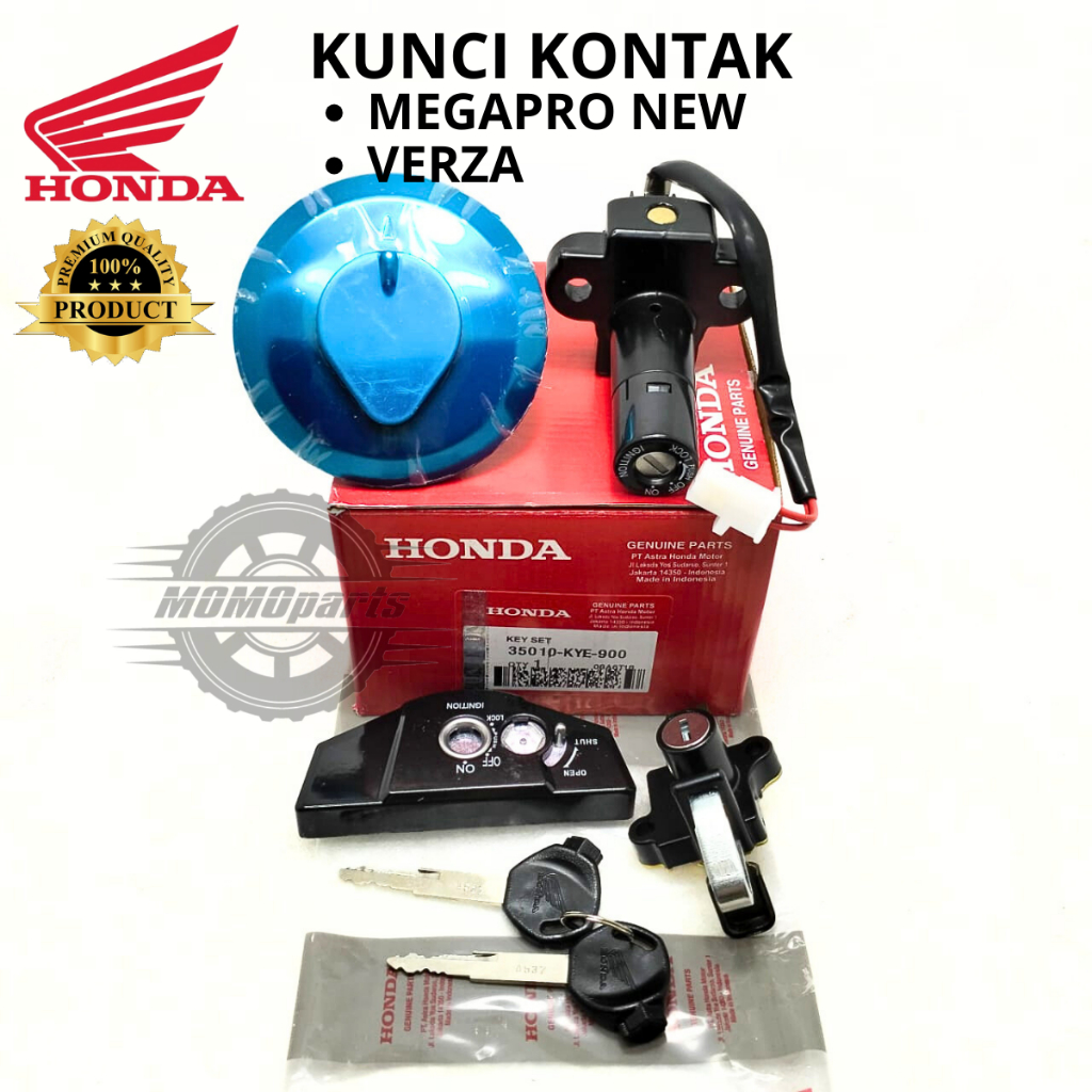 ORIGINAL KUNCI KONTAK ASSY TERMASUK JOK DAN TUTUP TANGKI HONDA KYE MEGAPRO NEW MONOSHOCK VERZA KUALI