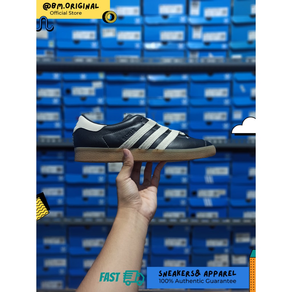 Adidas Gazelle x Foot Industry Core Black Cream White Off White ID3517