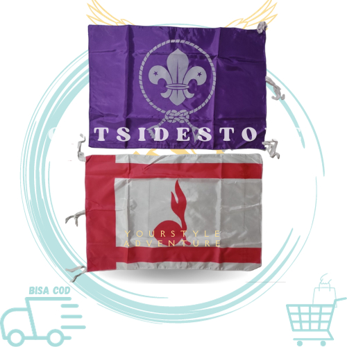 Bendera tunas kelapa / wosm bendera pandu ukuran 80x120 cm