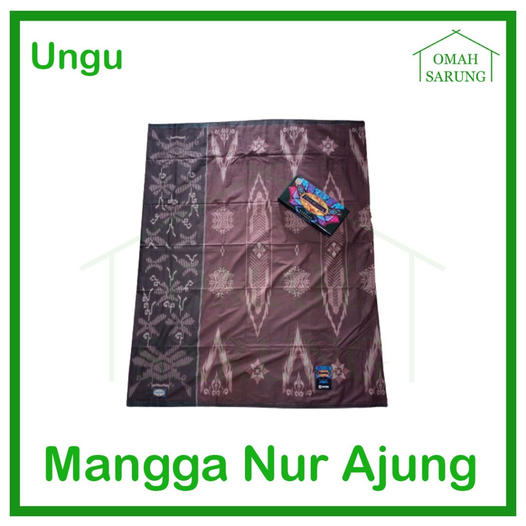 Sarung Tenun Mangga Nur Ajung Kembang Warna Ungu Original Premium OMAH SARUNG
