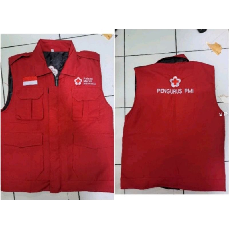 rompi merah PMI#rompi pengurus pmi