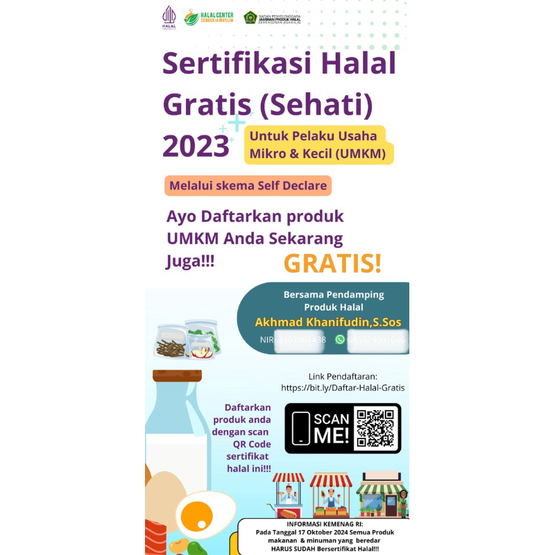 

BROSUR SERTIFIKASI HALAL BAGI P3H