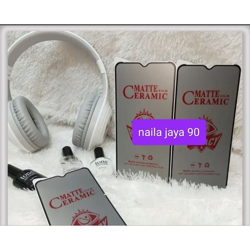 TG Tempered Glass REDMI 9C Tempered Glass Ceramic Spy  Anti Gores Matte Privacy Anti SPY