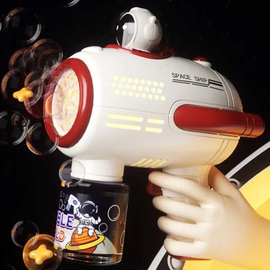 Mainan Pistol Gelembung Balon Bubble Gun Astronauts 10 Hole