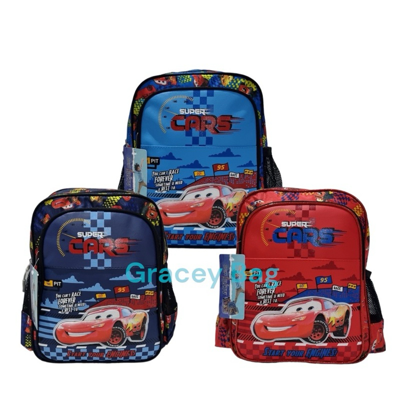 tas ransel anak alto karakter mobil cars tk PAUD