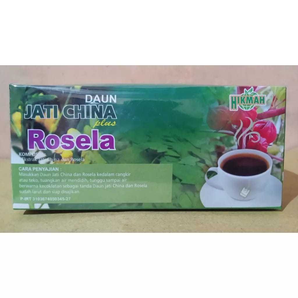 

Teh Celup Daun Jati Cina Plus Bunga Rosella Merah Hikmah - Teh Herbal - Teh Diet - Teh Langsing Alami