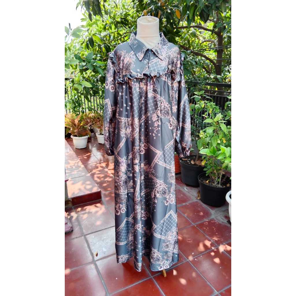 GAMIS PEREMPUAN CANTIK BAHAN ARMANI SILK PRINTING