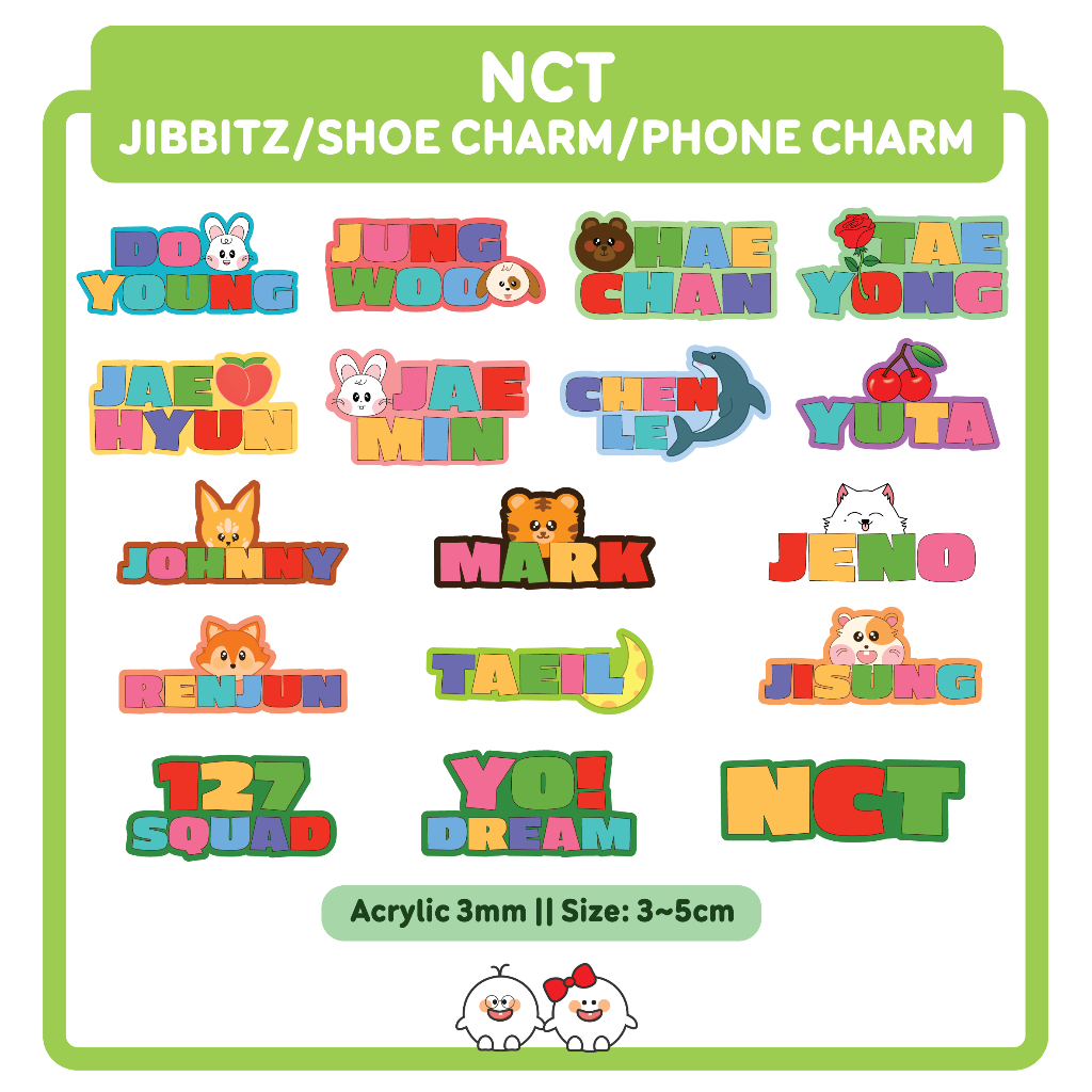 NCT Jibbitz/Shoe Charm/Phone Charm