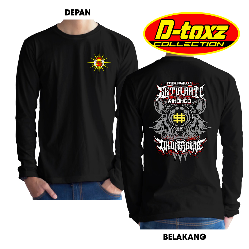 KAOS PERSAUDARAAN SH WINONGO TULUNGAGUNG KAOS LENGAN PANJANG LOGO DEPAN SINAR D TOXZ COLLECTION 07