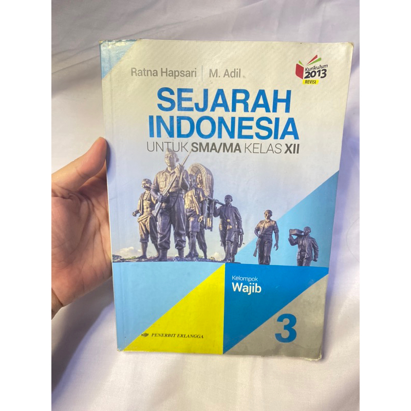 Preloved Buku Sejarah Indonesia Penerbit Erlangga Kelas 3 atau Kelas 12