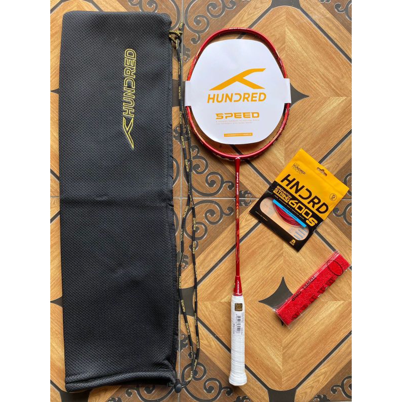 HUNDRED Original Raket Badminton tipe head heavy 30lbs