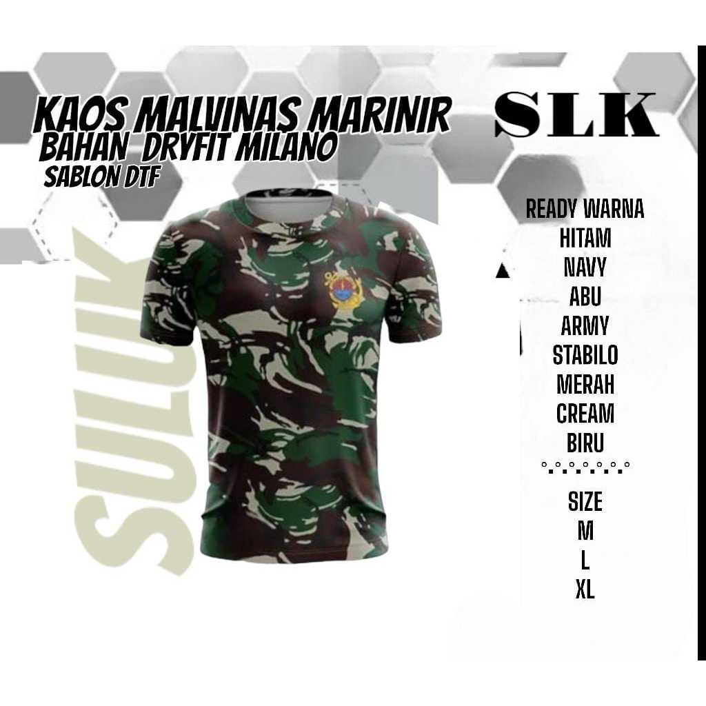 Kaos Jersey Loreng  Marinir / Kaos loreng Marinir / bahan dryfit Milano