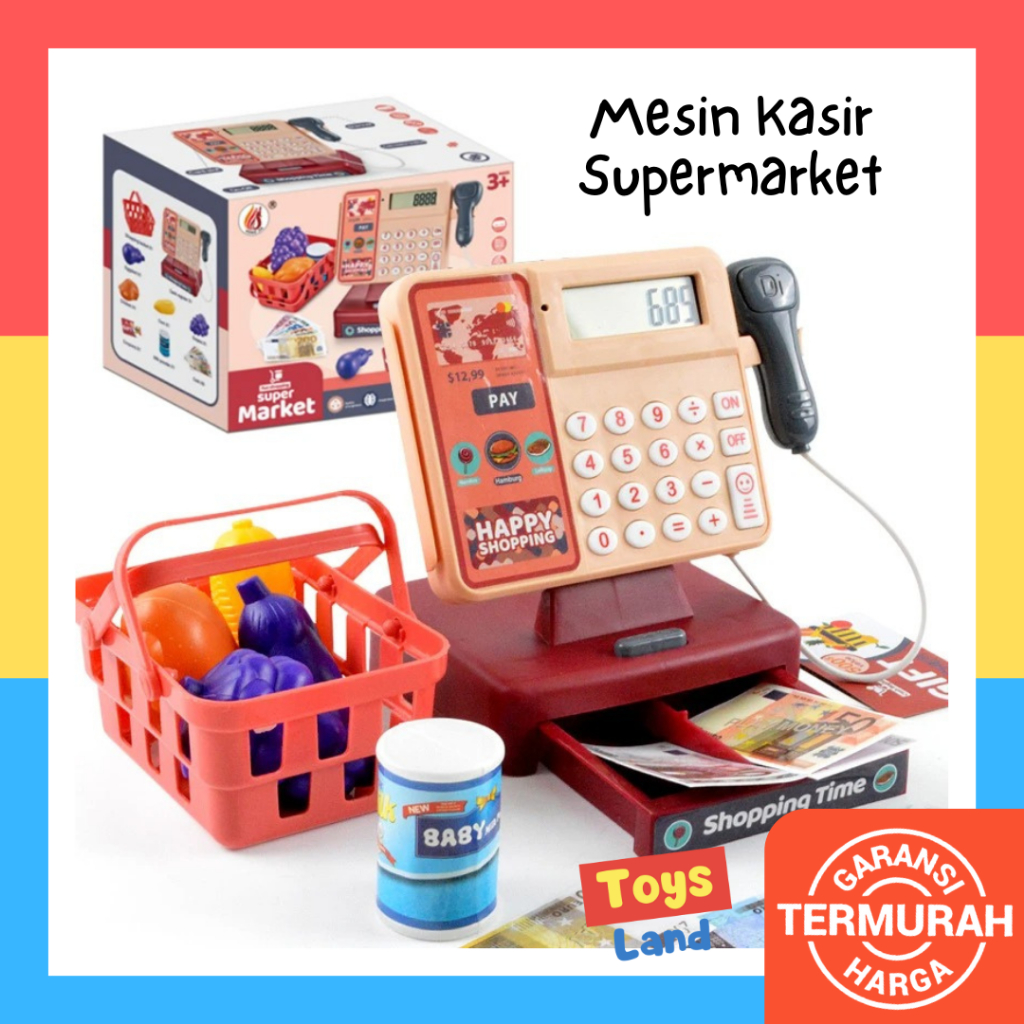 Mainan Supermarket Mainan Mesin Kasir Anak Mainan Kasir Kasiran Mainan Peran Kasir Kasiran Anak