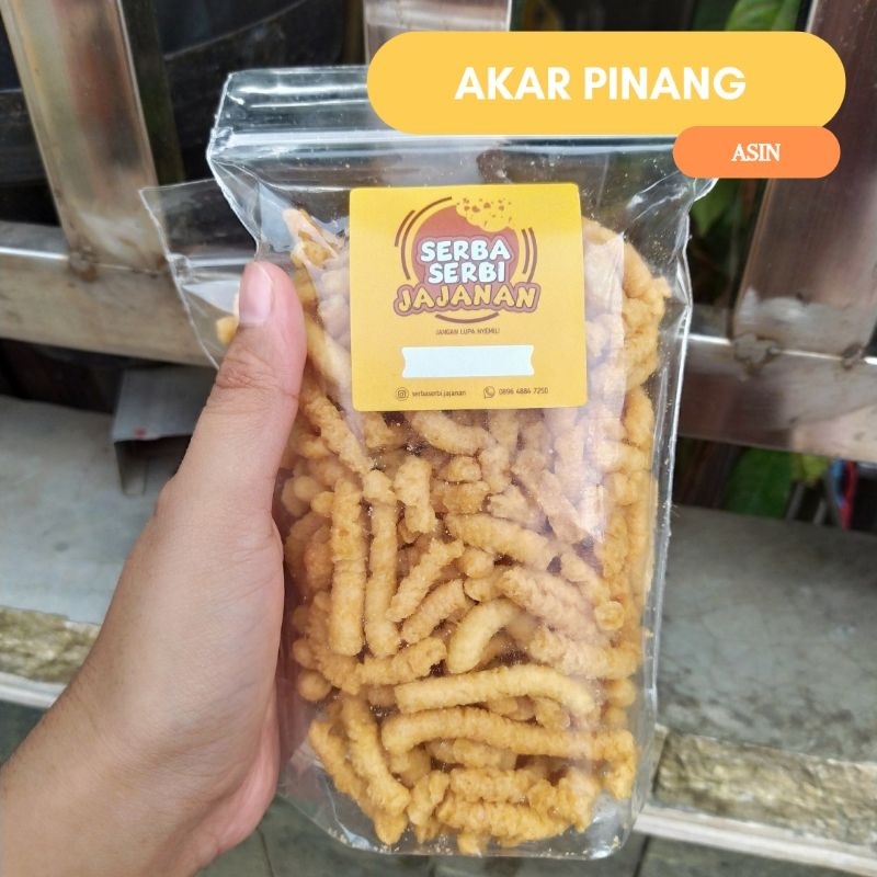 

AKAR PINANG ASIN 100GRAM | CEMILAN SERBASERBI.JAJANAN