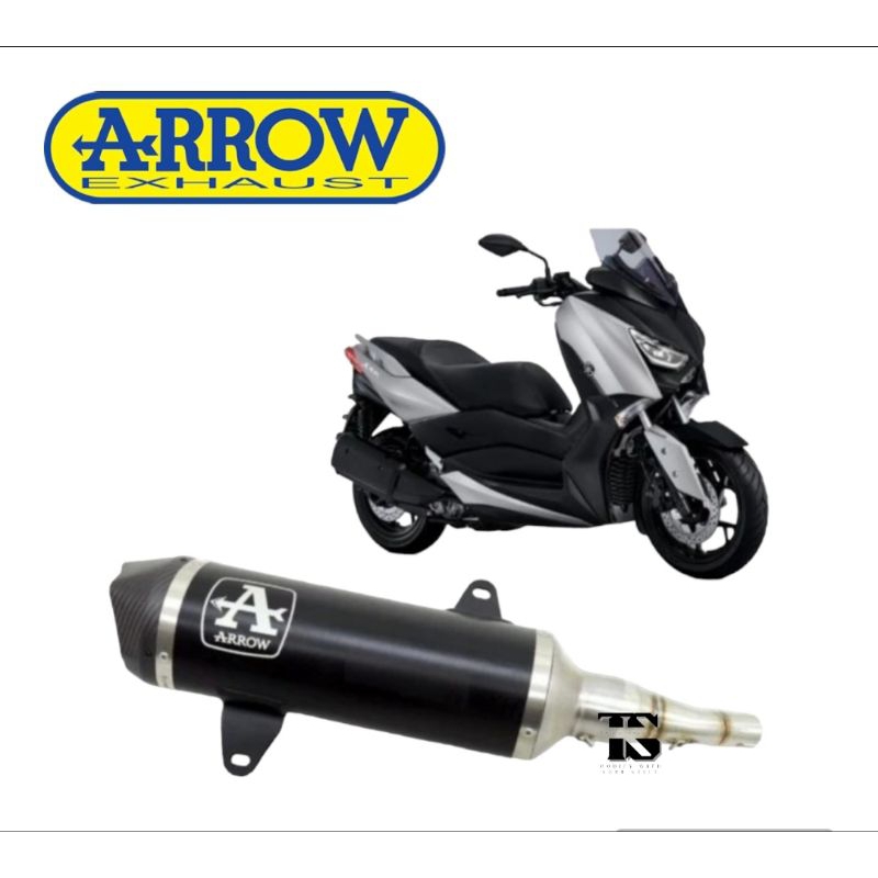Knalpot Arrow Yamaha Xmax Old // Arrow Exhaust Original For Yamaha Xmax Black // Arrow Xmax