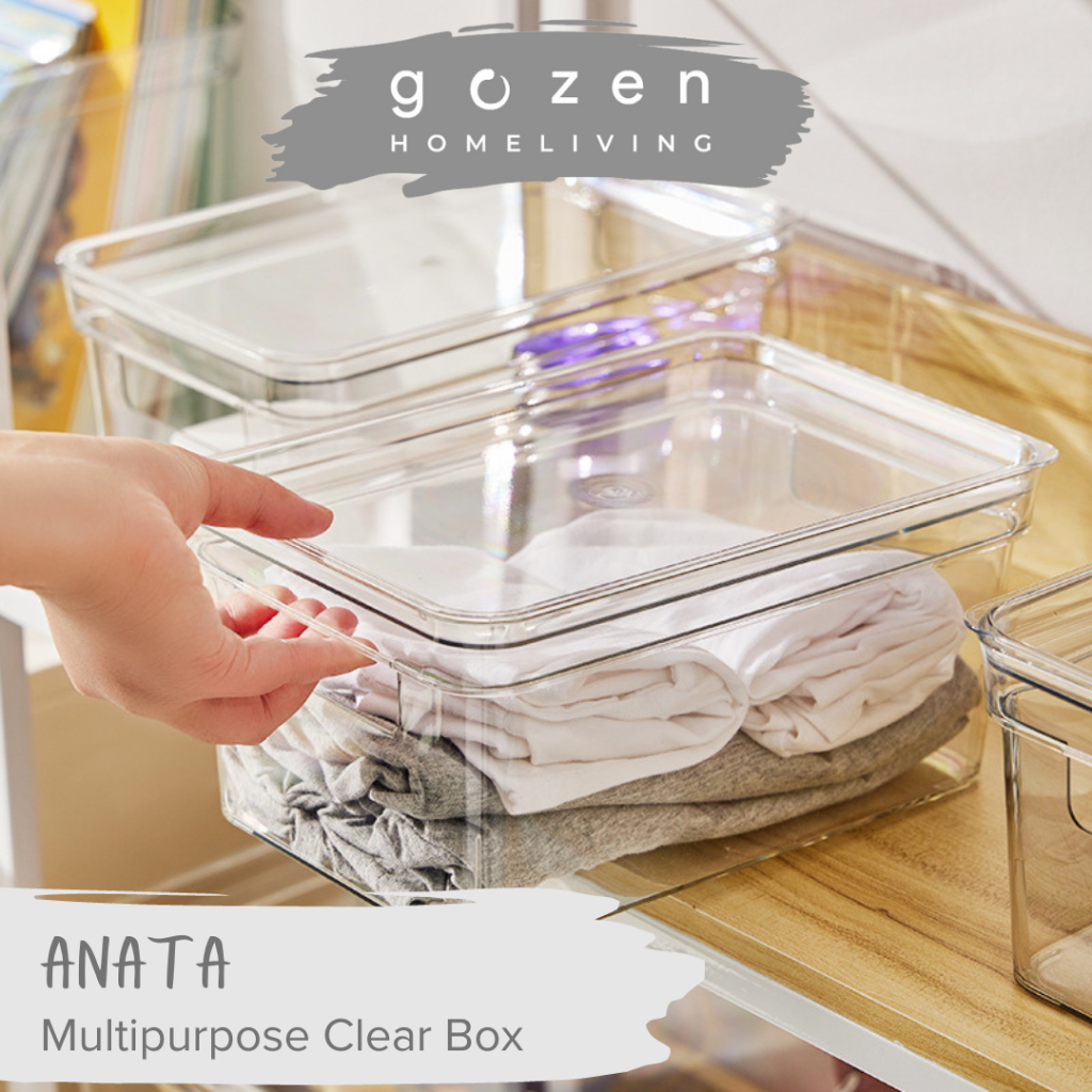 GOZENANATA Tutup Simpan Skincare Estetika Stackable Skincare Estetis Wadah Stack Pakaian Bening