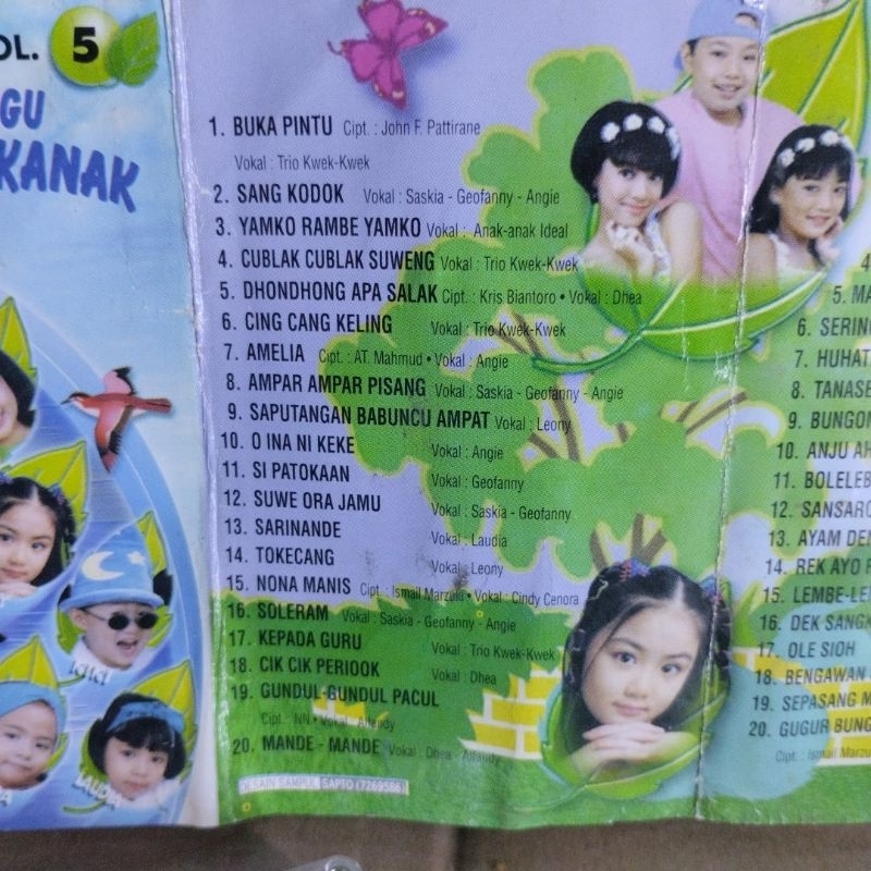KASET PITA 40 SELEKSI LAGU TAMAN KANAK-KANAK